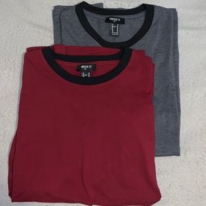 Forever 21 Crew Neck Ringer Tees (2)
